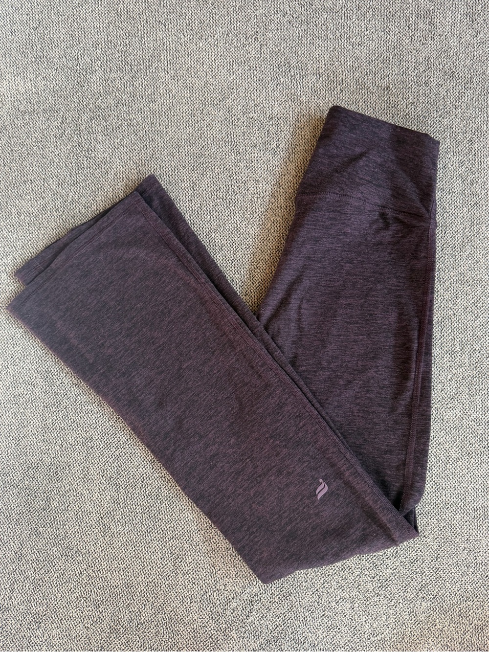 Fabletics Heatherflex Plum Flare Leggings - High Waist Activewear